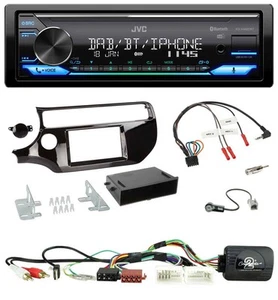 JVC Bluetooth DAB USB Lenkrad Autoradio für Kia Rio UB ab 03/2015 piano schwarz - Bild 1 von 11