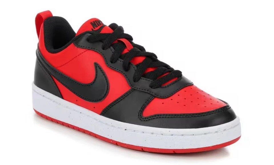 Size 6 (GS) - Nike Court Borough Low Recraft Black University Red 2023