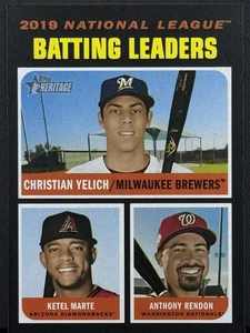 2020 Topps Heritage #62 2019 NL Batting Leaders - Picture 1 of 2