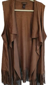 Britt & Bridle Faux Suede Vest X L Boho Western - Picture 1 of 6