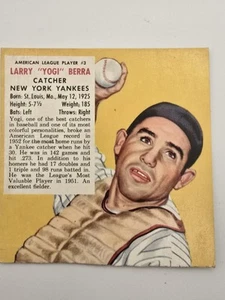 Red Man Yogi Berra 1953 corte a mano sin etiqueta - Imagen 1 de 6
