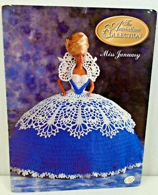 Miss January Annies Attic Antebellum Collection Crochet 12" Doll Dress Pattern - Image 1 of 2