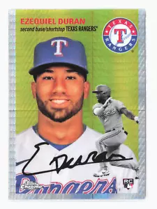 2023 Topps Chrome Platinum Anniversary Ezequiel Duran Prism Refractor RC Rangers - Picture 1 of 2