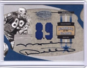 MIKE DITKA - COWBOYS - 2005 LEAF CERTIFIED MATERIALS - PATCH AUTO #'d /89 KILLER - Picture 1 of 2