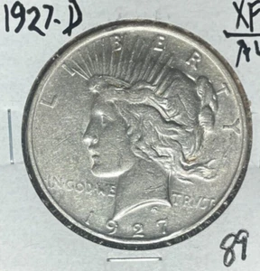 Dólar de plata 1927-D PAZ -XF/AU ~BONITA MONEDA~ - Imagen 1 de 2