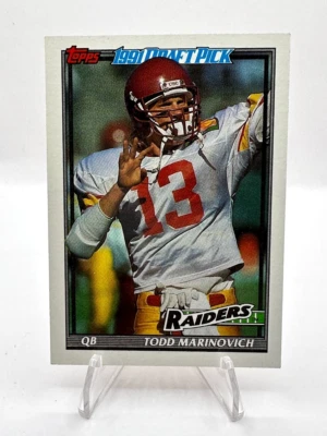 1991 Topps Football - #83 Todd Marinovich - Oakland Raiders - Rookie RC - Image 1 of 4