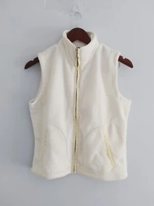 French Connection Vest Women’s M White Fleece Full Zip Outdoor Hiking Gorpcore - Picture 1 of 8