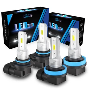 9005+H11 LED Lamps Super Bright Bulb Kit 6500K White 330000LM High Low Beam - Picture 1 of 18