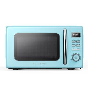 Galanz GLCMKZ07BER07 Retro Countertop Microwave Oven with Auto Cook & Reheat, De