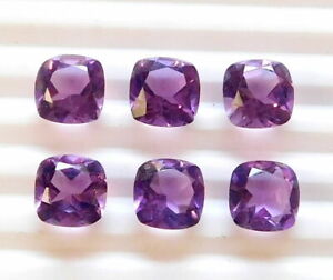 7.50 Cts 2 Pc Amethyst Square Cut Lot Loose Gemstone 10 MM For Ring Making P-486