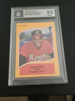 FRANK THOMAS (HOF) BIRMINGHAM BARONS 1990 PROCARDS #46 BGS NM-MT+ 8.5 - Image 1 of 2