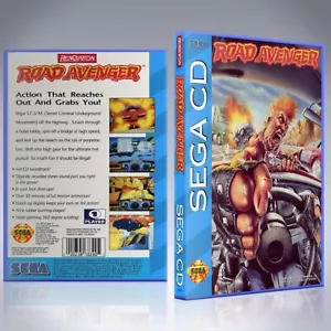 Sega CD Custom Case - NO GAME - Road Avenger - Picture 1 of 1
