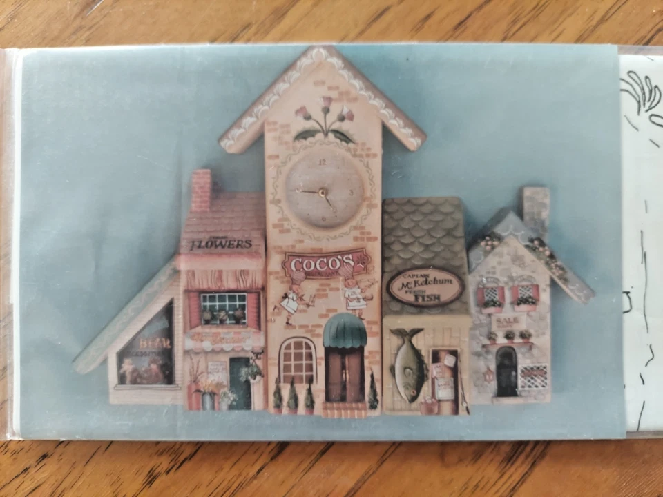 DELANE LANGE EURO VILLAGE SHOPS CLOCK PAINTING PATTERN 1990 24 - Image 1 of 4
