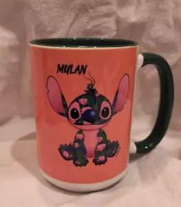 Disney Parks Stitch Crashes Disney MULAN 12oz Mug Customized (NIB) - Picture 1 of 2