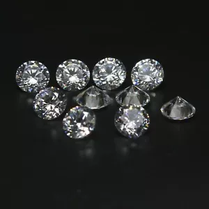 D Color VVS2 Clarity Brilliant Cut 10 Pcs Lot of White Diamond 1.90 mm Round - Picture 1 of 8