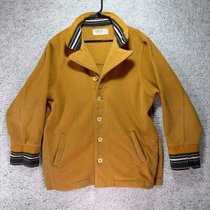 Vintage 90s Disney Worldwide Services Cast Member Peacoat Jacket Yellow Herren Size M - Bild 1 von 10