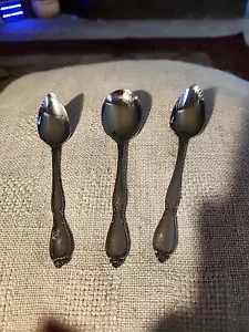 SET OF 3ONEIDA COMMUNITY CHATELAINE STAINLESS STEEL SPOONS Grapefruit(2) & Baby - Picture 1 of 5