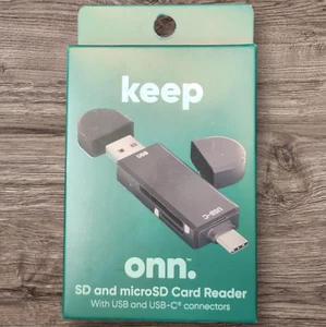 Wieloportowy hub USB z SD, Micro SD i czytnikiem kart Keep Onn USB 2.0 - Zdjęcie 1 z 2