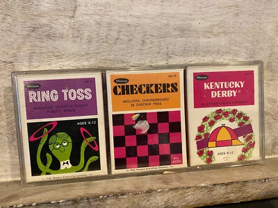 Vintage 1966 Whitman Western Publishing Co Game Set Ring Toss Checkers KY Derby - Image 1 of 4