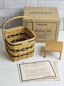 Longaberger Collectors Club JW Miniatur Zwei Kuchen Korb mit Riser - Bild 1 von 13