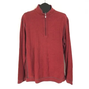 Tommy Bahama Half Zip Reversible Sweatshirt Men's XL Red Pullover Knit Outdoor - Picture 1 of 16