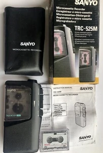 Sanyo TRC-525M Talk-Book MicroCassette Voice Recorder VAS 2-Spd Swedish +5 Lang - Picture 1 of 2