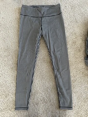 Glyder Elongate Checked  Black & White Yoga Leggings Size M Workout Pants - Image 1 of 4