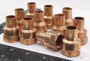 (11) Nibco 5/8" OD to 3/4" Threaded Copper Fittings - NEW Open Stock - Picture 1 of 2