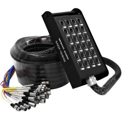 NEW 16 CHANNEL 50' XLR SNAKE CABLE  16x8x50 Pro Audio - Image 1 of 4