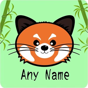 PERSONALISED RED PANDA FACE PRINT 9CM SQUARE COASTER BIRTHDAY CHRISTMAS GIFT - Picture 1 of 1