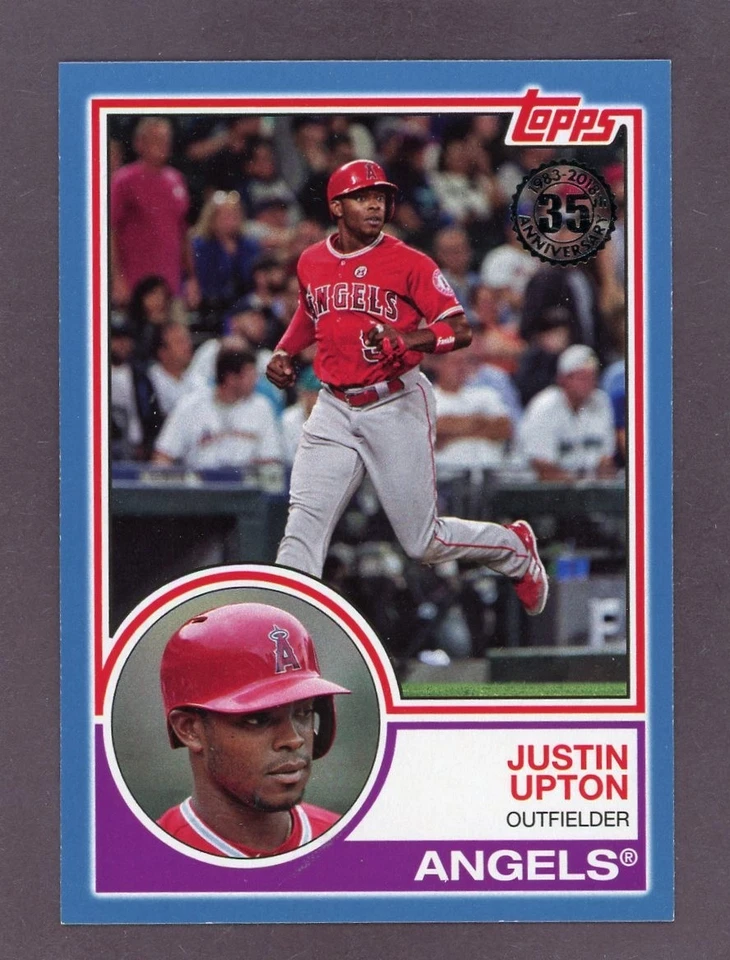 2018 Topps '83 Topps Blue Paralle Justin Upton Los Angeles Angels Foto 1 de 1