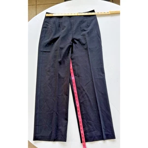 Talbots Mujer 8p Negro Mezcla Lana Pierna Recta Elastizado Preppy - Imagen 1 de 4