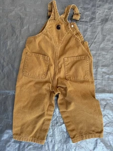 Carhartt Latzhose Kleinkinder 9M braun Baumwolle Canvas Doppelknie - Bild 1 von 8