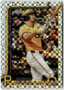2025 Topps Chrome MLB No. 9 Bryan Reynolds Checkerboard Refractor - Bild 1 von 2