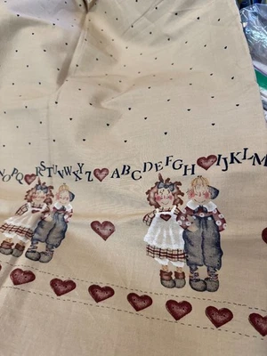 LISTING ENDS SOON!  Lot of Vtg  1994 Daisy Kingdom RAGGEDY PALS Fabric - Image 1 of 4