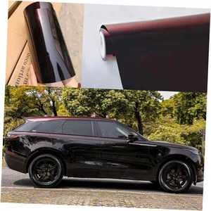 Chrome Black Charm Red Vinyl Wrap, Gloss Car Wrap Vinyl 1ft x 5ft Black to Red - Picture 1 of 8