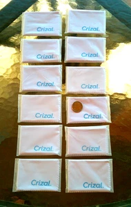 CRIZAL Microfiber Lens Ultra Premium Cleaning Polishing Cloth LOT Camera  QTY 12 - Picture 1 of 2