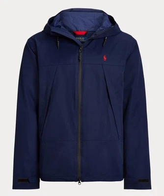 NWT Polo Ralph Lauren Big & Tall Navy Water Resistant Hooded Windbreaker Jacket - Image 1 of 4
