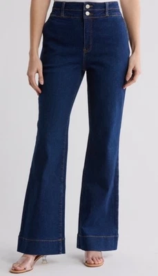 Bagatelle Collection High Rise Wide Leg Denim Jeans Women's Dark Wash 30X31” NWT - Image 1 of 4