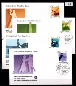 = GERMANY - 4 FDC - SPORTS - OLYMPICS - 1996 - Picture 1 of 1