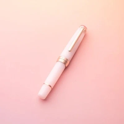 Pluma Estilográfica Hachimonjiya Kubozakura Flor Rosa Palma Foto 1 de 4