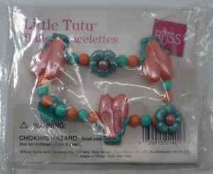 AD Vintage Little tutu ballet Stretch Bracelet Russ Berrie ballerina shoe pink - Picture 1 of 3