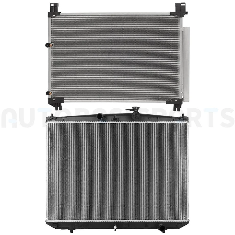 For 2017-2019 Toyota Highlander 3.5L Aluminum Radiator & AC Condenser Kit - Imagem 1 de 4