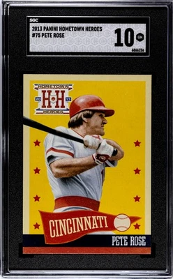 Panini Hometown Heroes #75 2013 Pete Rose SGC 10 gemas como nuevo Foto 1 de 2
