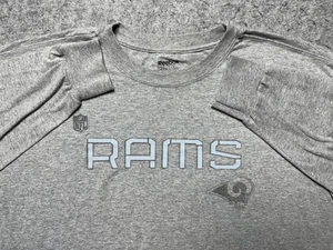 Los Angeles Rams Shirt Mens Large Gray NFL Football Long Sleeve Crewneck Reebok - Picture 1 of 12