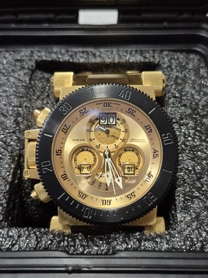 Invicta Men's Coalition Forces WATCH#90033 Swiss Made Chronograph Gold Tone New - Image 1 of 4
