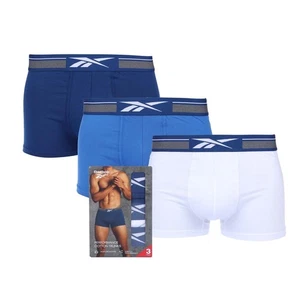 Men's Reebok 3 Pack of Sports Trunks in Blue - Picture 1 of 1