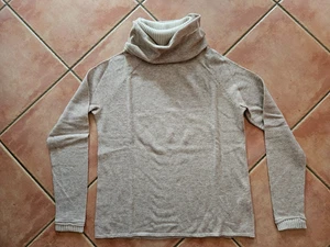 ESPRIT Damen langarm Feinstrickpullover Doppelrollkragen Pullover S 38 beige - Bild 1 von 4