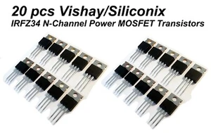 20 pcs Vishay/Siliconix IRFZ34 N-CH Power MOSFET 60V 30A Transistor - USA SHIP - Picture 1 of 4