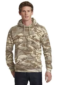 Port & Company Men's Core Fleece Camo Pullover Hooded Sweatshirt - Picture 1 of 8